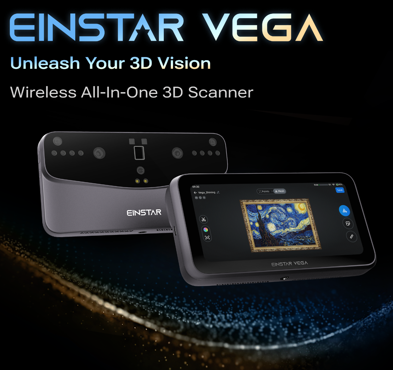 SHINING 3D 3D Scanner EinStar VEGA Wireless All-In-One 3D Scanner - SHINING 3D Titanium Gray