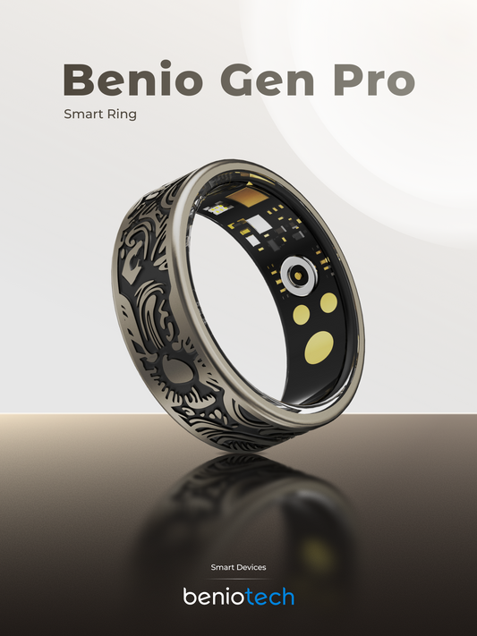 Benio Smart Ring Benio Gen Pro Smart Ring - Titanium Health & Fitness Tracker | Heart Rate, SpO2 & Sleep Monitor