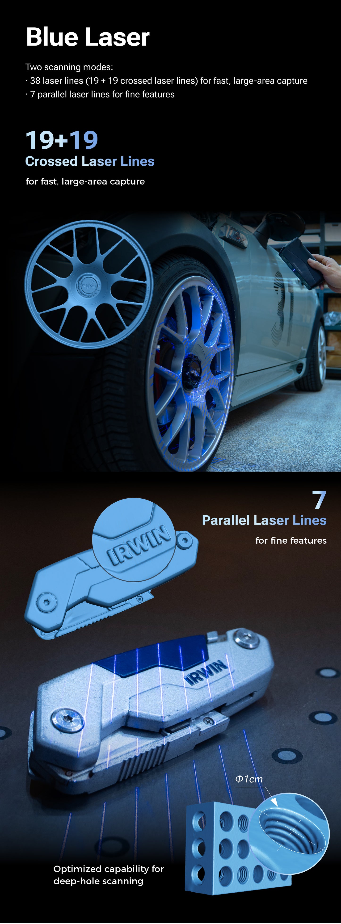 EINSTAR Rockit Wireless 3D Scanner with Laser & IR Hybrid Light