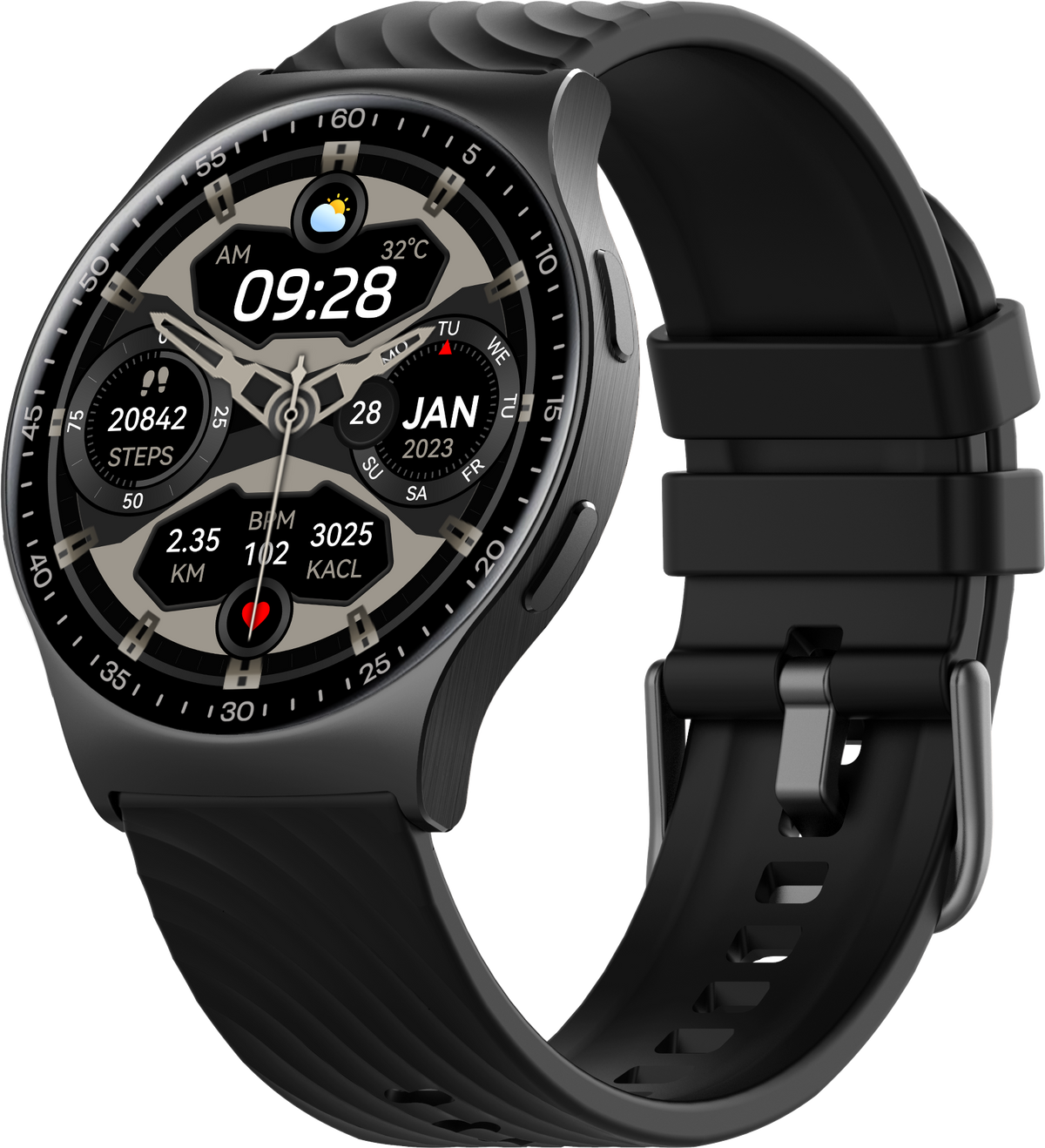 Benio Smart Watch Benio Watch GT 4 - 1.43" AMOLED Circular Smartwatch with 10-Day Battery Black