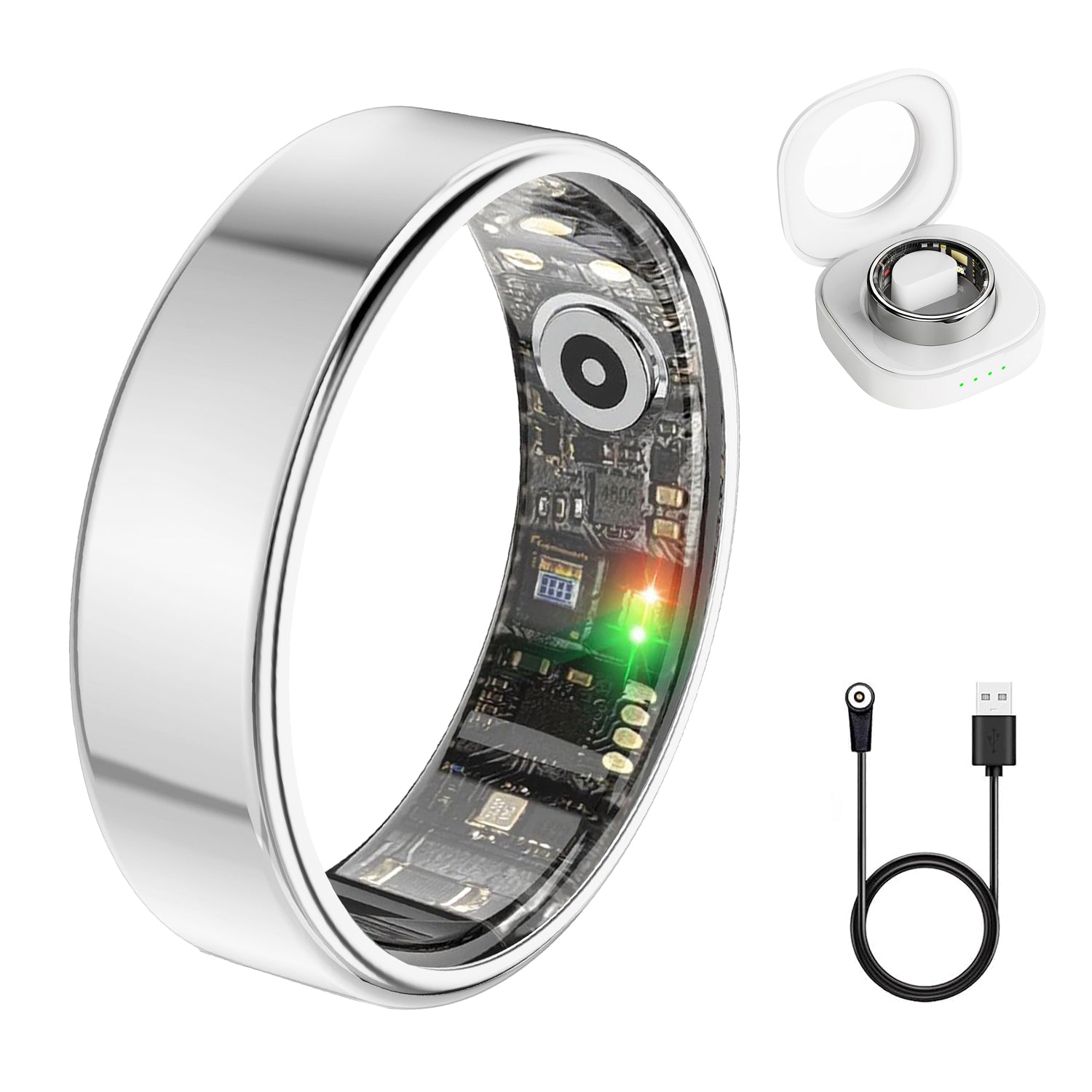 Benio GEN 4 Smart Ring - 5ATM Waterproof Health & Sleep Tracker — Silver