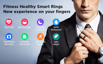Benio Gen Pro Smart Ring - Titanium Health & Fitness Tracker | Heart Rate, SpO2 & Sleep Monitor