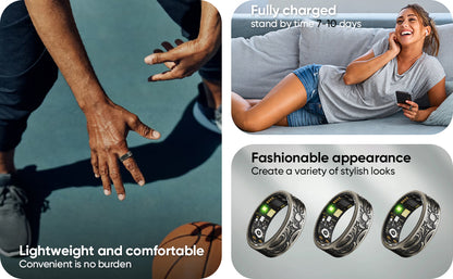 Benio Gen Pro Smart Ring - Titanium Health & Fitness Tracker | Heart Rate, SpO2 & Sleep Monitor