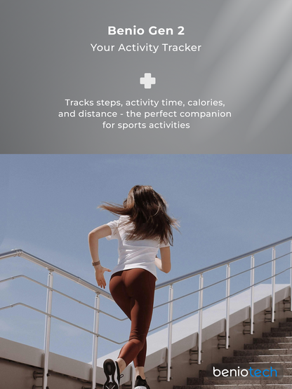 Benio Gen 2 Smart Ring - Premium Titanium Health & Fitness Tracker