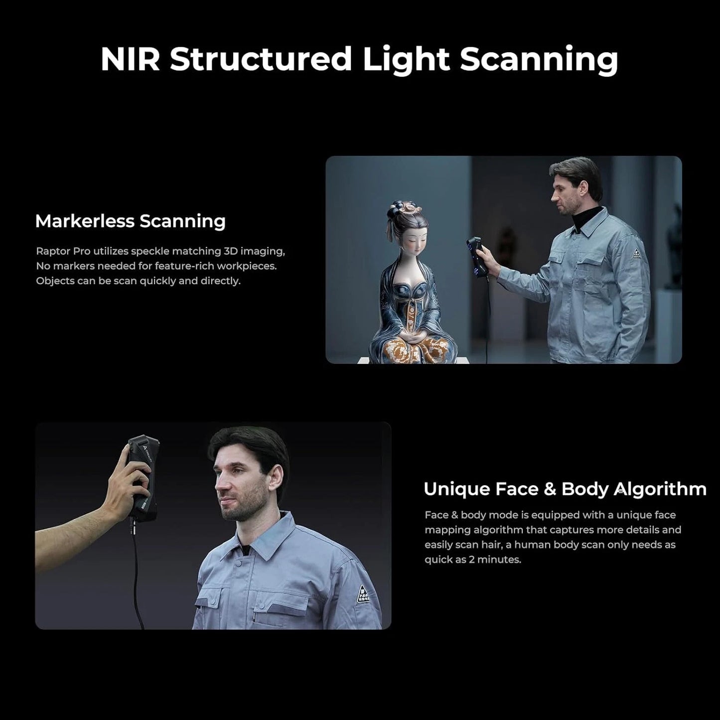 Creality Raptor Pro 3D Scanner | High-Speed Hybrid Blue Laser & NIR