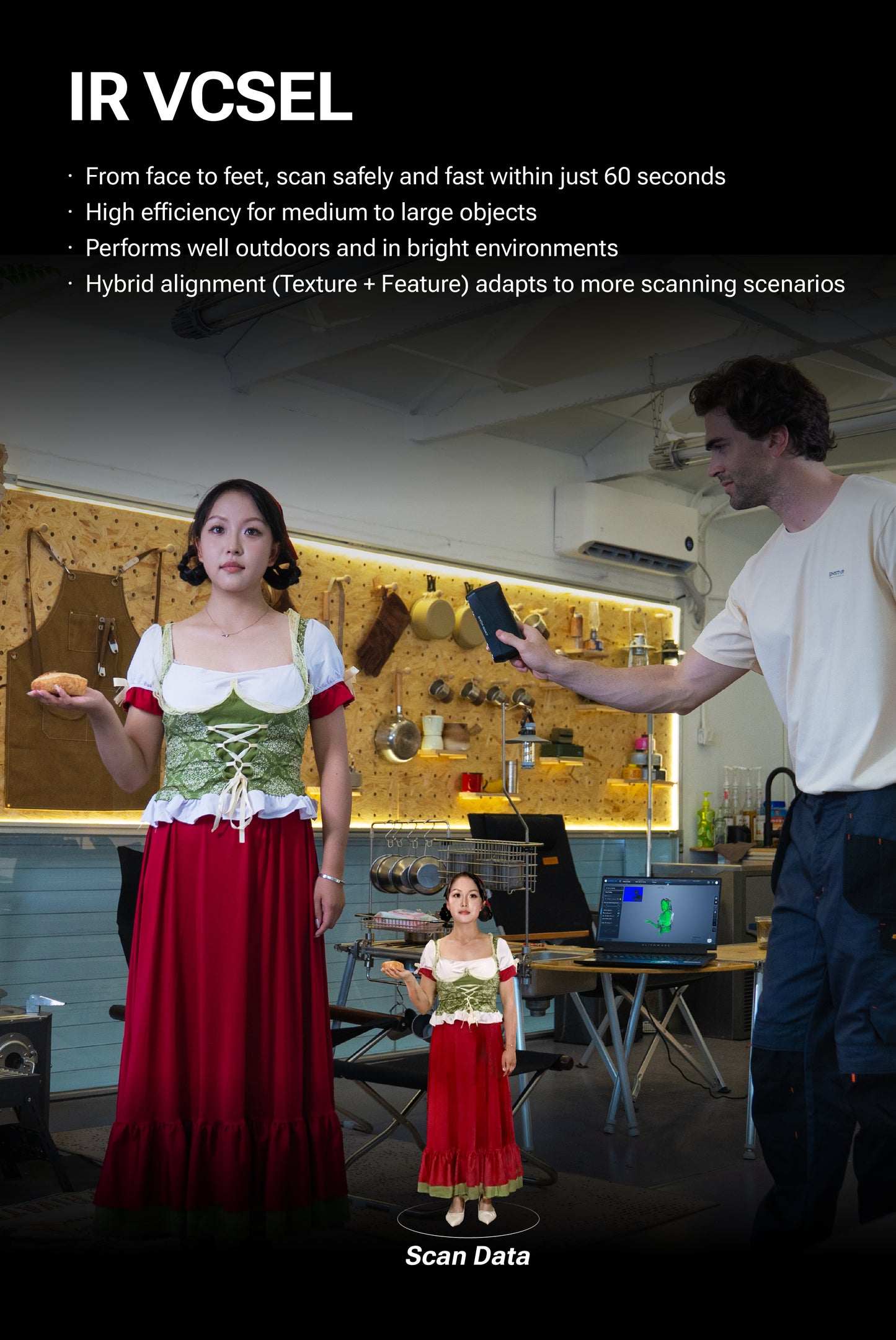 EINSTAR Rockit Wireless 3D Scanner with Laser & IR Hybrid Light