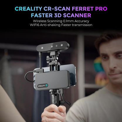 Creality CR-Scan Ferret Pro 3D Scanner | WiFi 6 & Anti-Shake Tracking