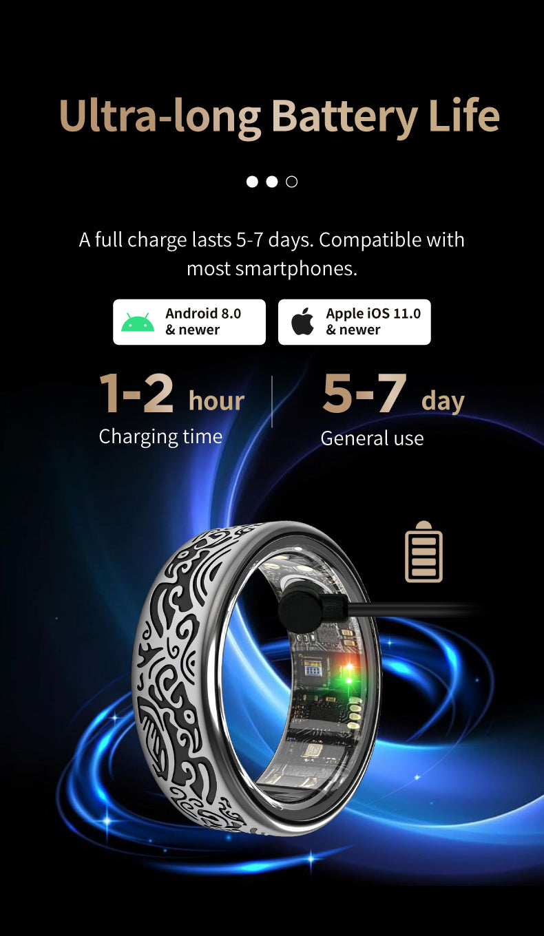 Lenovo Smart Ring Lenovo Smart Ring Vintage – Health & Sleep Tracker Titanium