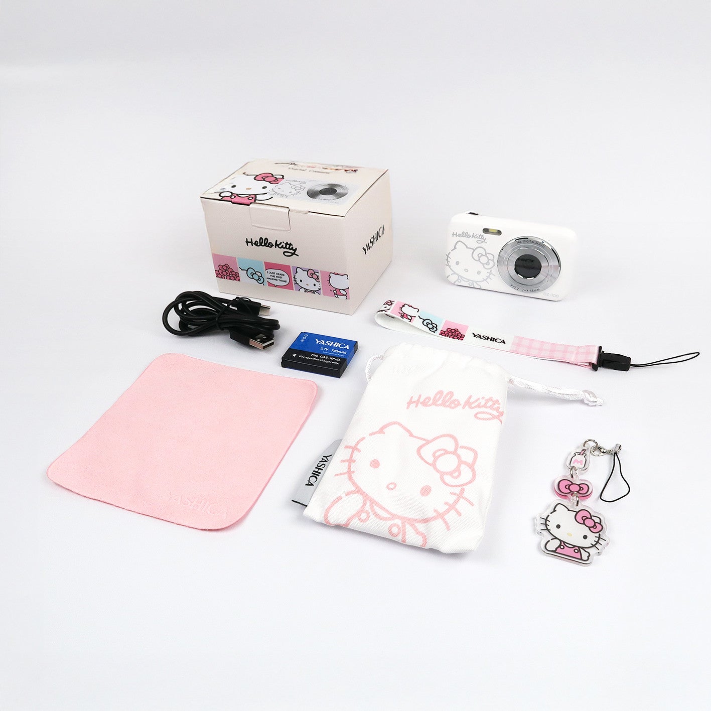 YASHICA Hello Kitty DZ-100 デジタルカメラ ピンク YASHICA x Hello Kitty DZ100 Digital Camera | 44MP Y2K Retro