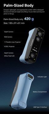 SHINING 3D 3D Scanner EINSTAR 2 True Wireless 3D Scanner – Professional Handheld